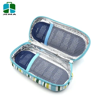 Portable Medical Travel Cooler Bag Insulin Case Ice Bags With 2 Pack