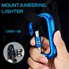 LG-006 Zinc Alloy Mountain-climbing Buckle Shape Multi-function Rechargeable USB hook Lighter Logo Customized Wholesale
