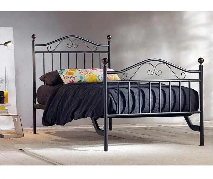 steel iron double bed design bedroom furniture