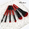 Synthetic Hair 6pcs Red Makeup Brush Set for Professional User