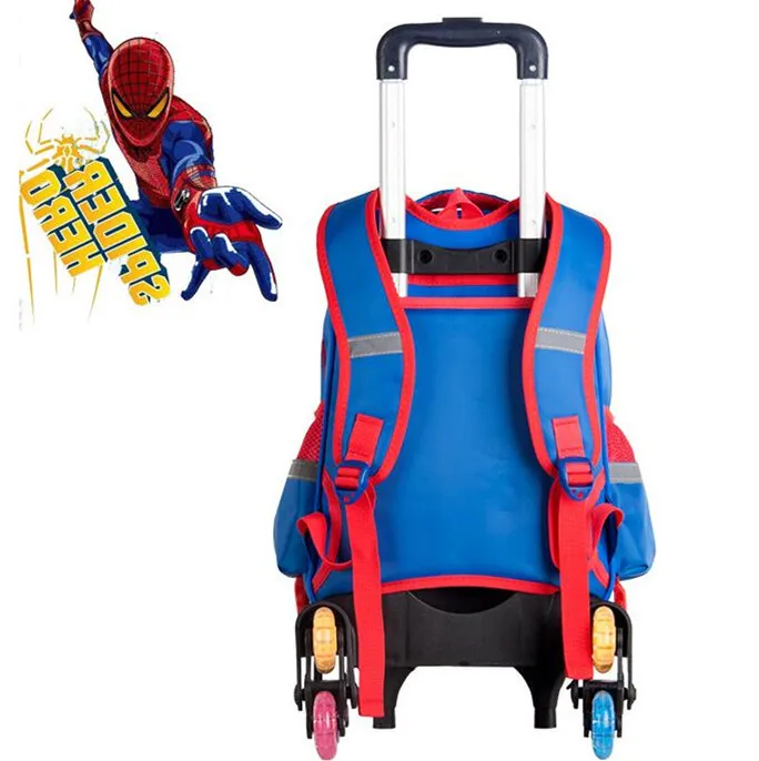 Quanzhou Cartoon Detachable Children Trolley School Bag With 

Three Wheel Spiderman Trolley Backpack.jpg