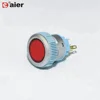 22mm Flat Button Lens Illuminated SPDT 5Pin IP67 Silver Color Momentary Or Latching Plastic Push Bottom Switch