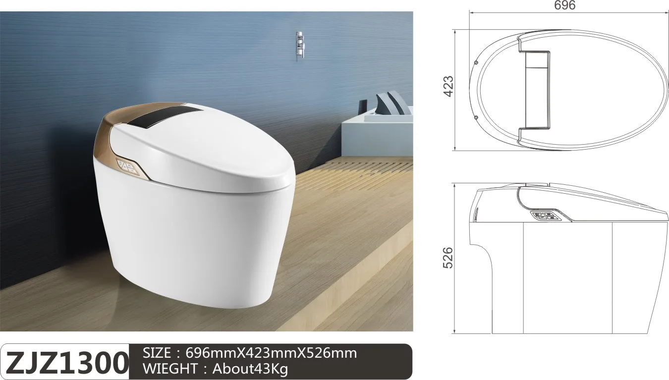 2019 Latest Tankless WC Intelligent Smart Toilet ZJZ-1300