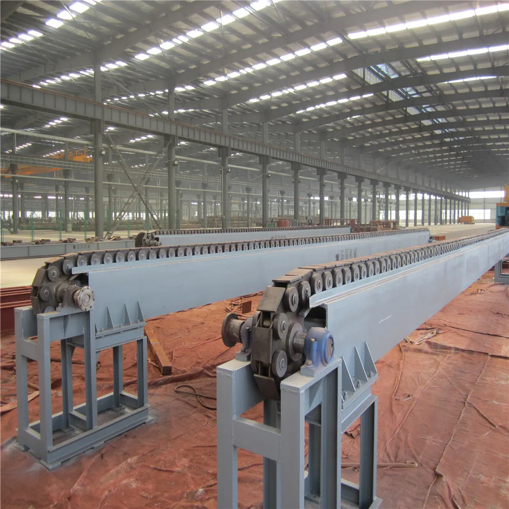 automatic chain conveyor system for precast concrete spun pile mould