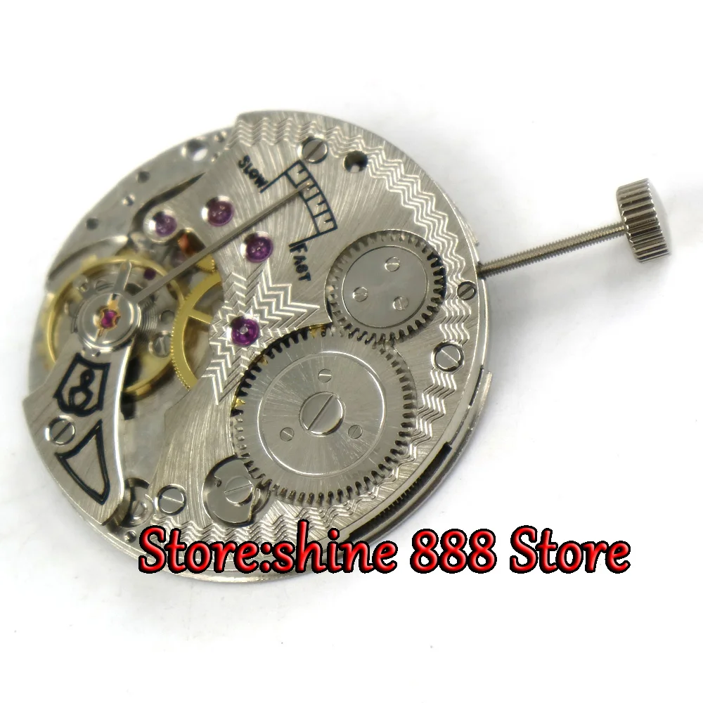 17 jóias st36 movimento mecânico 6498 mão enrolamento relógio