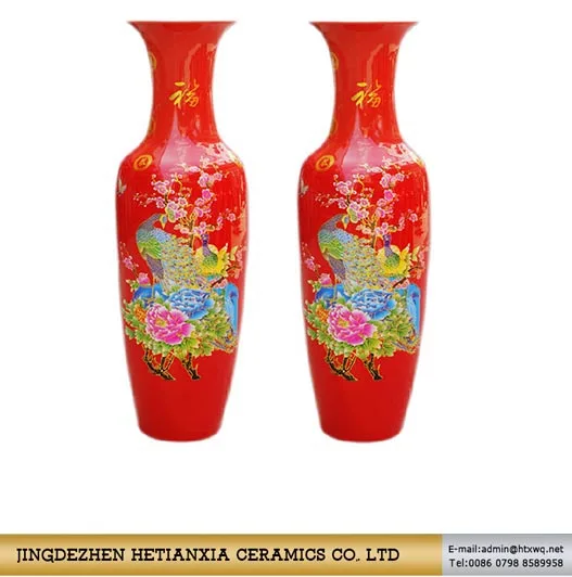 115cm Tall Giant Floor Standing Vases Large Chinese Floor Vase