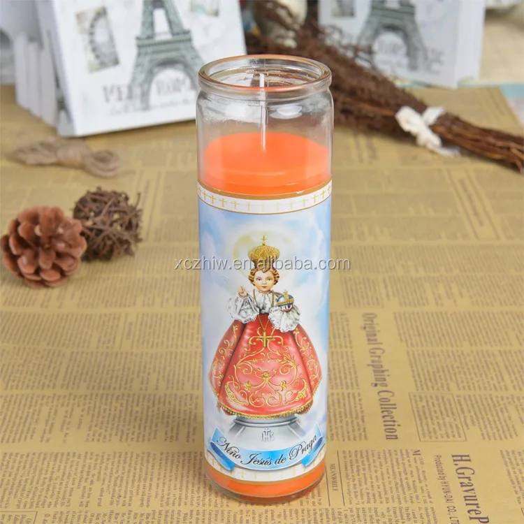 Religious Candle In Glass Jar,7 Days Candle,Catholic Candles In Glass
