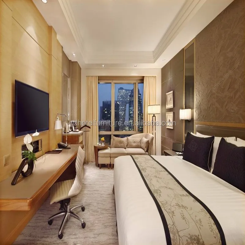 Jw Marriott Holiday Hotel King Size Bedroom Furniture Set For Sale