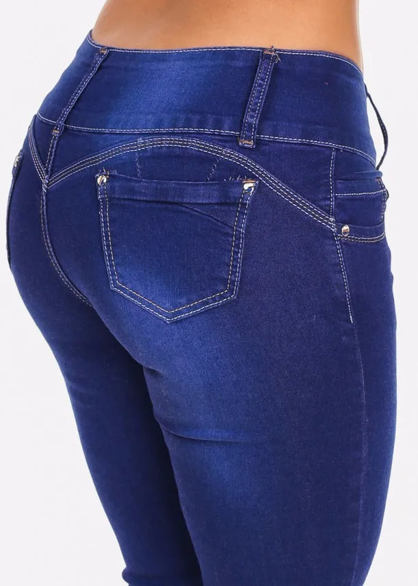 Royal Wolf Denim Jeans Manufacturer Royal Blue Ripped Sew High Waisted ...