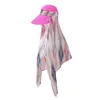 Latest Fashion women door sun visor with removable cotton ramie sun-protective clothing
