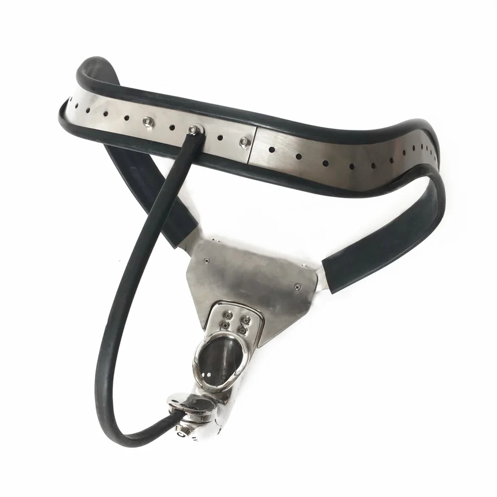 Black Emperor Stainless Steel Male Chastity Belt - Adjustable Cock Cage ...