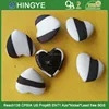 Union Logo Plastic Shell Heart Shape Self Fabric Covered Shank Button -- F1503