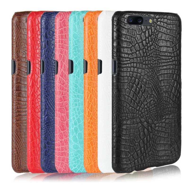 Cell phone cover Crocodile pattern Leather case For Oneplus 5T PC cover