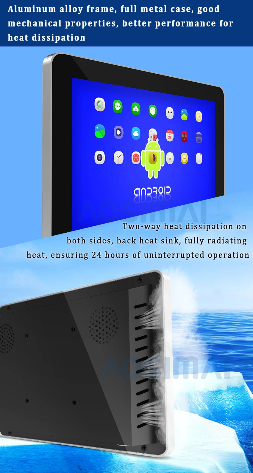 Embedded Industrial Touch Screen Panel PC 10.1 inch RJ45 All-In-One Android Panel PC