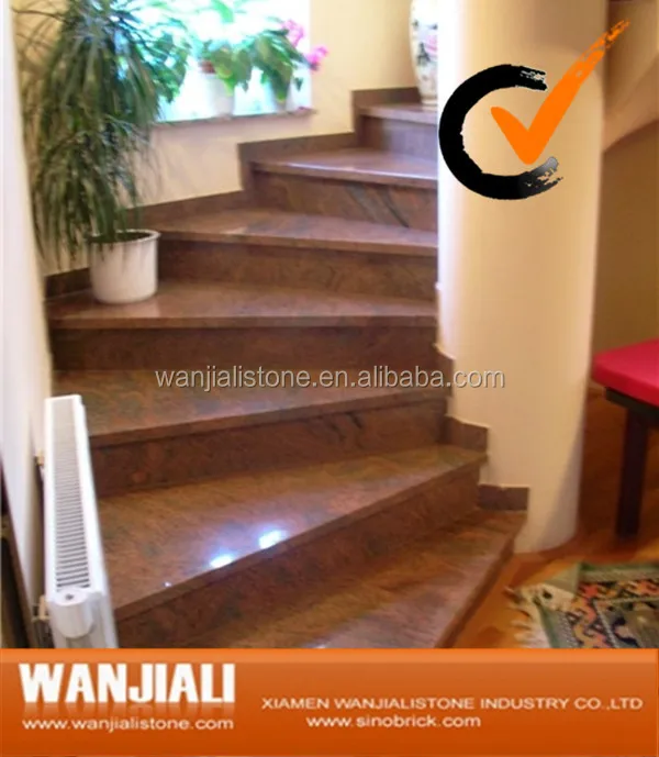 WJL041--Multicolor-red-granite-stairs