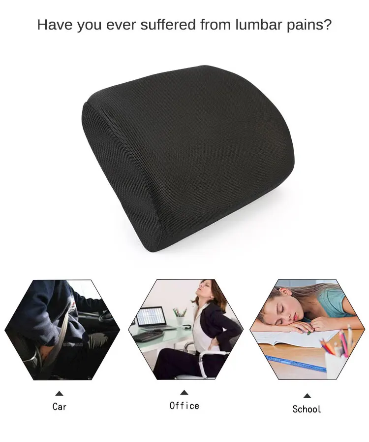 relief memory foam office chair lumbar back support cushion for pain