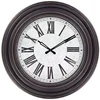 Retro Round Large Silent Battery Operated Movement Wall Clock with Roman Numerals