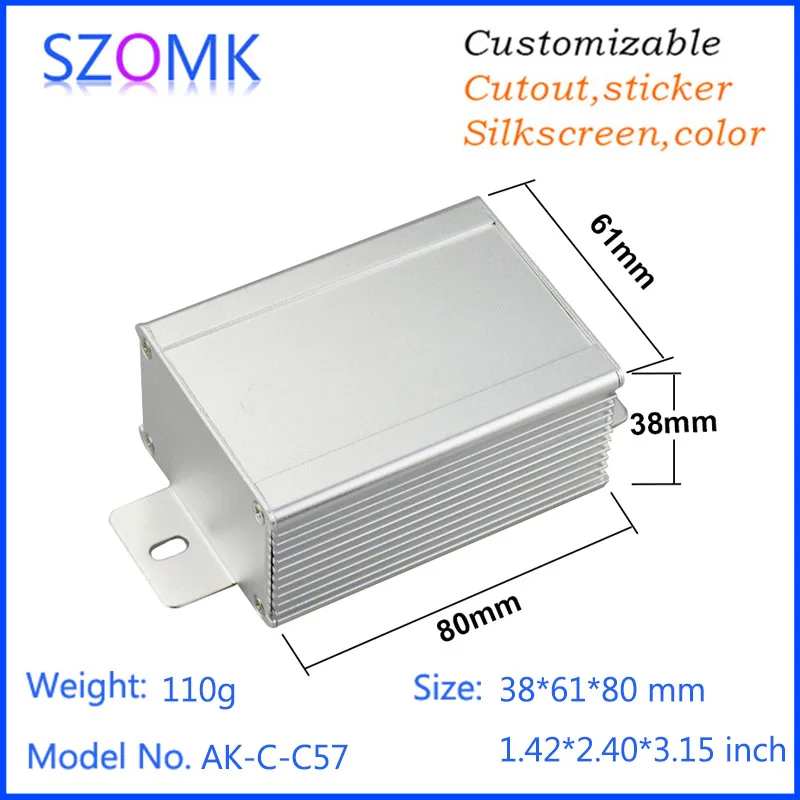 Ngành Công Nghiệp Đùn Nhôm Nguyên Mẫu Nhà Ở/Tùy Chỉnh PCB Điện Tử Ép Đùn Nhôm Hộp Nối Từ Szomk Trung Quốc