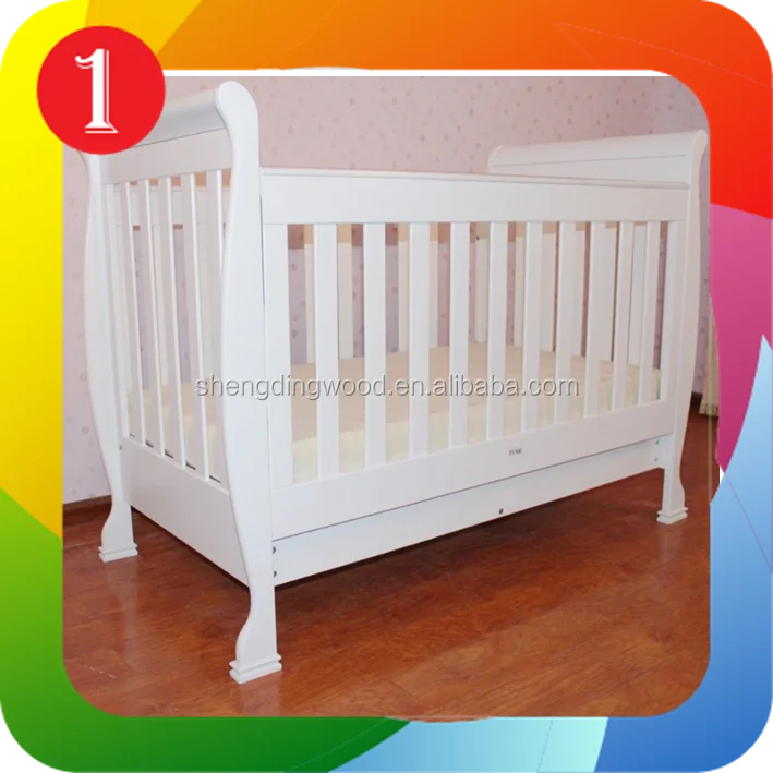Wood 3 In 1 Baby Sleigh Cot Big Drawer Sleigh Cot Bed Buy