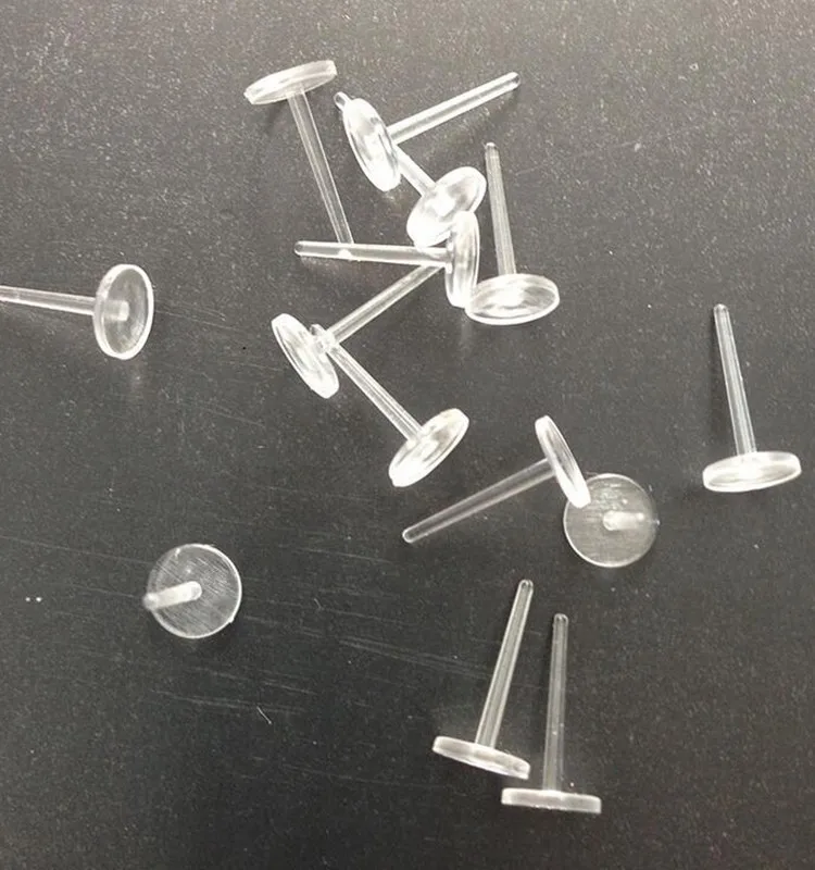 Plastic Earring Post Accessories For Jewelry Transparent Earrings