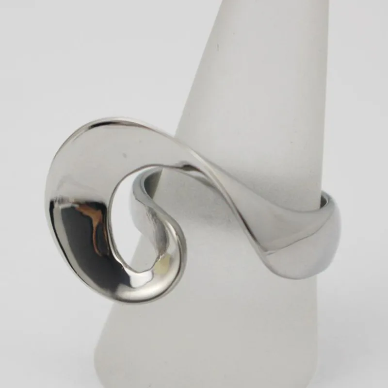 Make Your Own Design Ring Jewelry Novel Stainless Steel Irregular Ring Women Silver Cocktail Party Finger