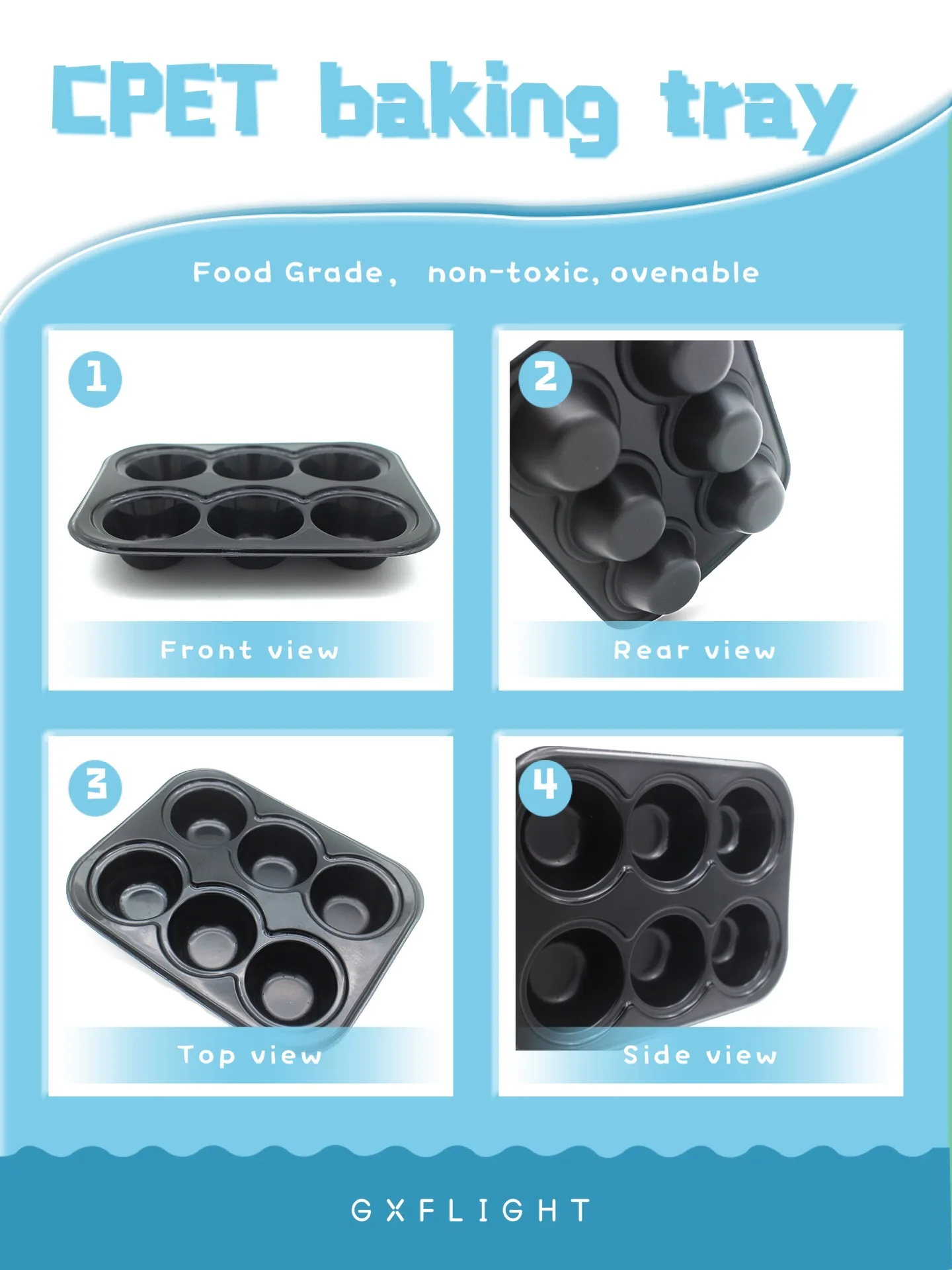 Airline Food Grade Disposable Heatproof Plastic Cpet Baking Tray Buy