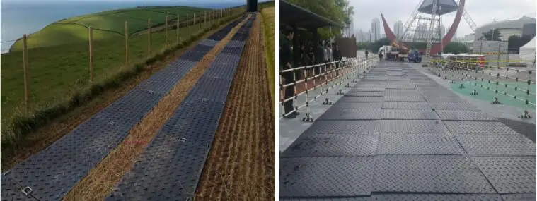 Heavy duty HDPE crane ground mats plastic temporary road mats factory
