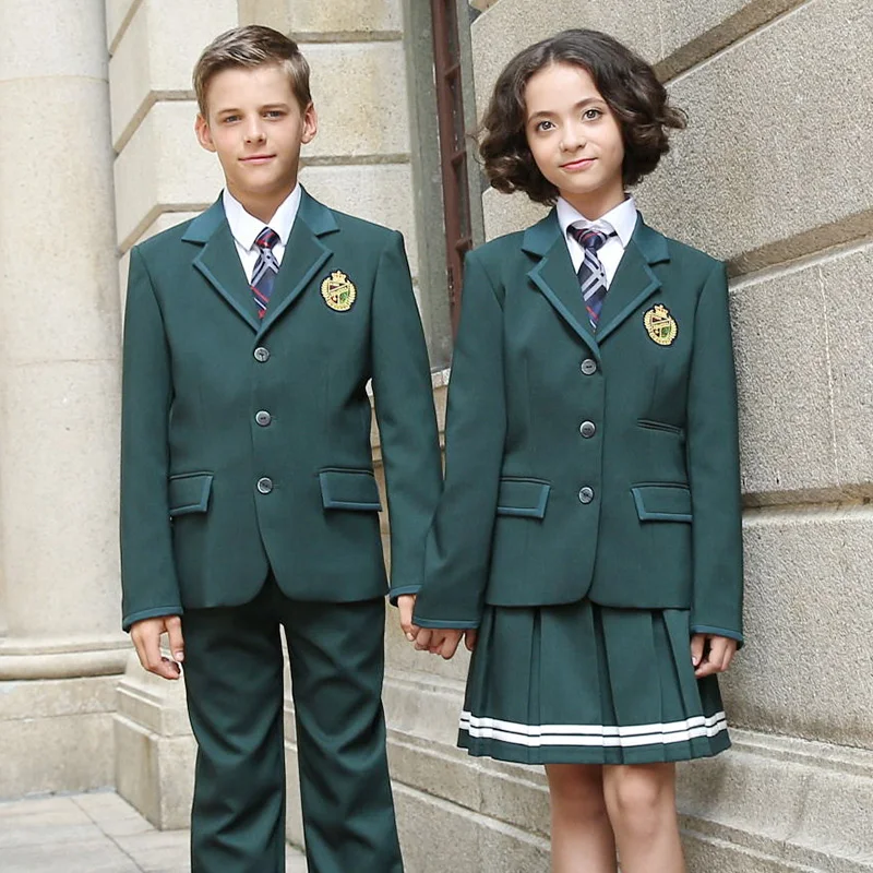 Green skirt uniform best sale