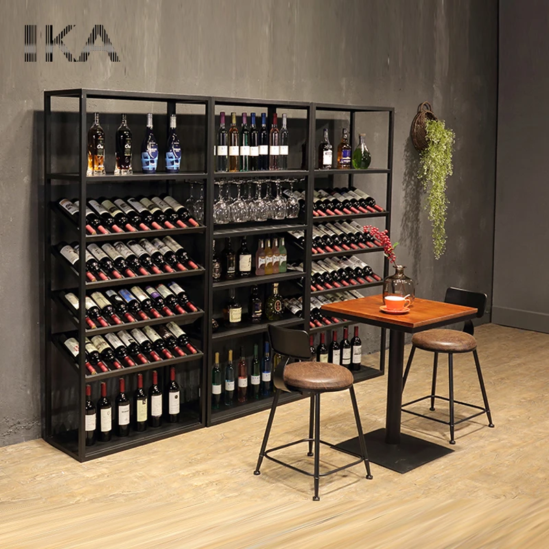 European Style Wrought Iron Wine Cabinet Display Floor Stand Bar Rack Showcase High Quality Shelves Modern European Style Wrought Iron Wine Cabinet Display Floor Stand Bar Rack Showcase High Quality Shelves Modern