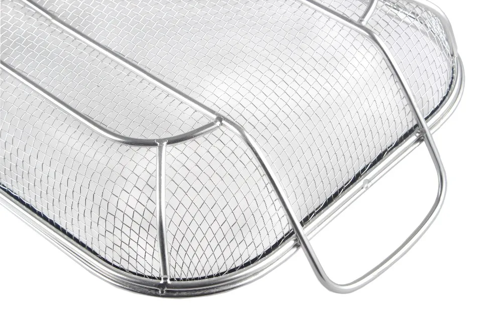 Stainless Steel Mesh Bbq Grill Roasting Pan Buy Mesh Roasting Pan