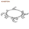 2017 hot 316l stainless steel fancy chain bracelets moon star designs charm bracelet jewelry for women accessories