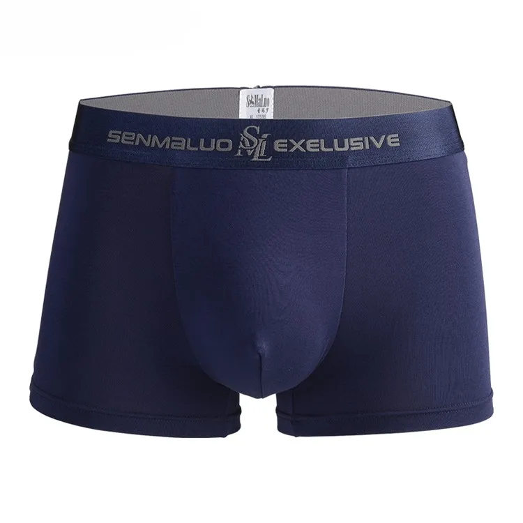 Wholesale Soft Elastic Fabric Boxer Shorts Body Fit Underwear For Mens