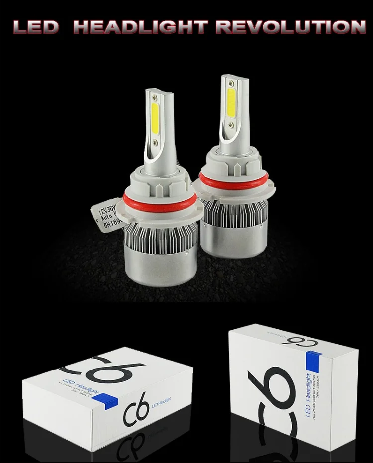 High Quality New Generation C6 Car H7 Led Light,3800lm 36w H7 Led For