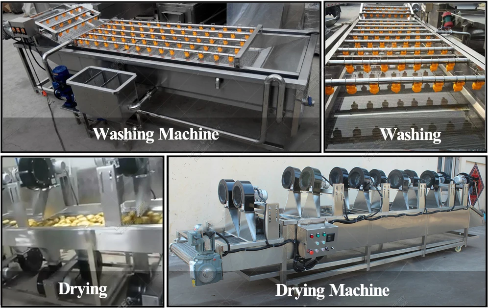 500kg/h Industrial Automatic Fruit Washer Dryer Vegetable Washing