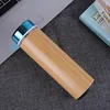 Wholesale custom logo ideal muti-function vacuum insulated 550ml stainless steel water bottle bamboo for tea and coffee