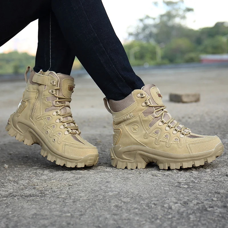tan boots with khakis