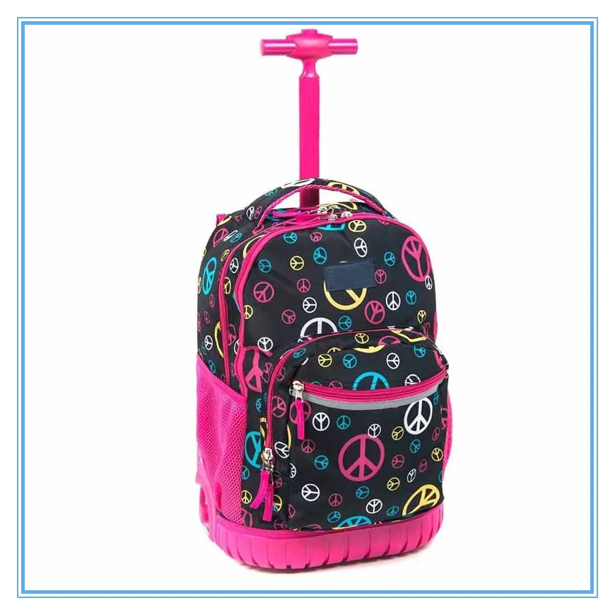 New Style Cute Kids Trolley School Bag With Wheels - Buy Trolley School ...