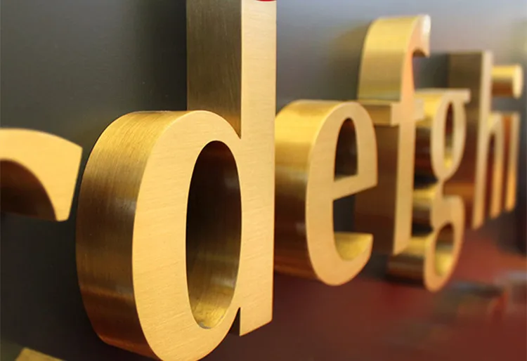 Rustic Metal Wall Letters Gold 3d Signs Small Metal Alphabet Letters