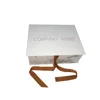 Marble Pattern Printing Adhesive Tape Assembly Flat Ship Foldable Rigid Cardboard Custom Logo Gift Box Packaging