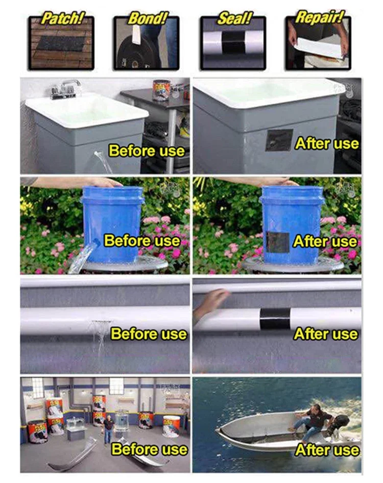 Super Strong Black Self Adhesive Waterproof Tape for Pools