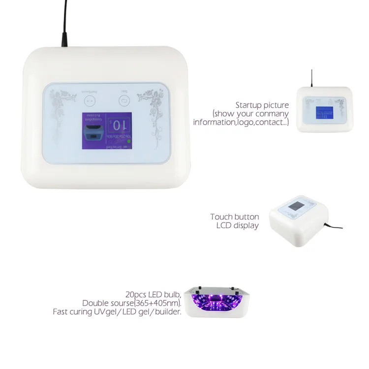 Powerful 48w Led Nail Gels Curing Uv Lamp With Dual Light That Can Show Company Information In