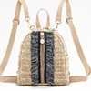 Womens Kiss Lock Clutch Chain Handbags decoration shoulder Bag Woven Handmade Straw Beach Bag