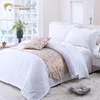 king size 330TC 100% cotton satin weave hotel linen white bedsheets