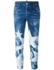 Royal wolf denim jeans manufacturer brushed wash distressed rips cropped straight leg big star printed splatter painted jeans
