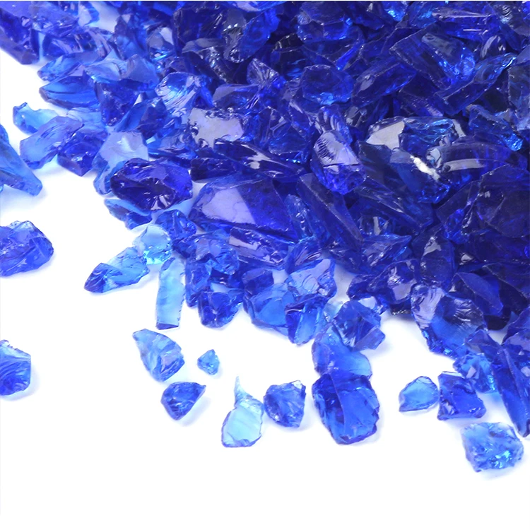 36mm Decorative Cobalt Blue Broken Glass Sapphire Blue Crushed Glass