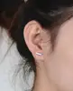 New Fashion Simple Staple Silver Color Resistant Stick Stud Earrings Gift for Men and Women