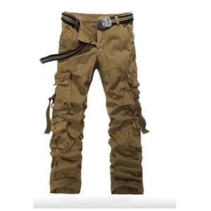OEM casual fashion men enzyme wash grey 6 pocket cargo pants