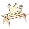 Wooden Easter Egg Shelves for Easter Party Ornament DIY Bunny Letter Egg Stand Rack Rabbit Pattern Easter Decoration for Home