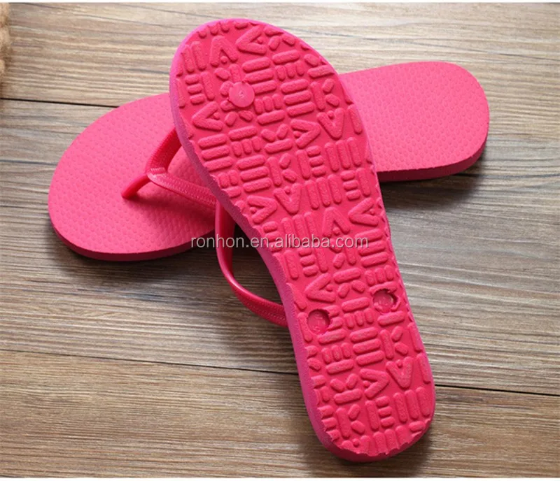 red rubber flip flops