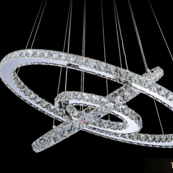 Hot Sale Diy Circle Modern Crystal Chandelier Pendant Light For Bedroom
